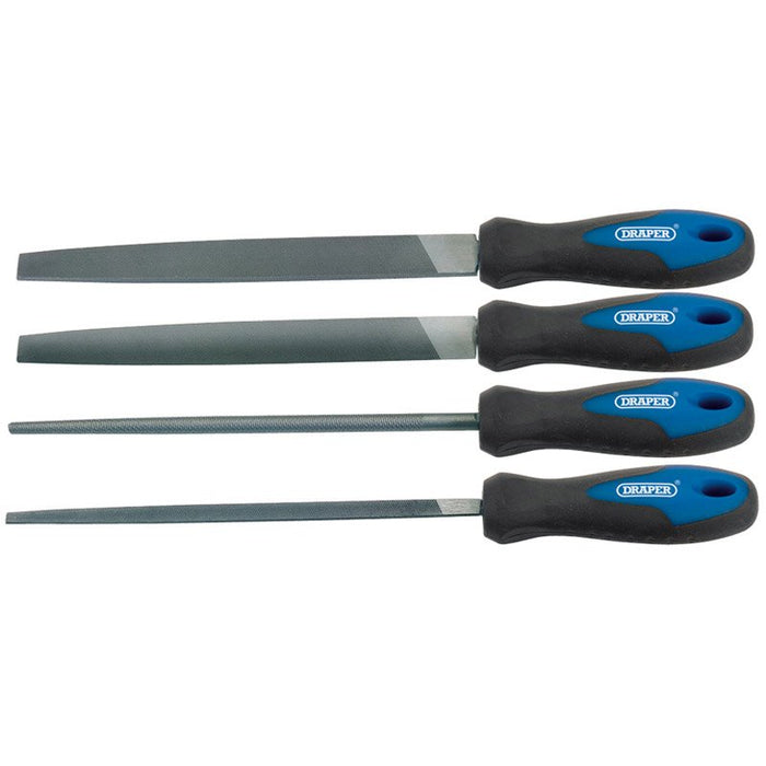 Draper Tools 200mm Soft Grip Engineers File Set (4 Piece)