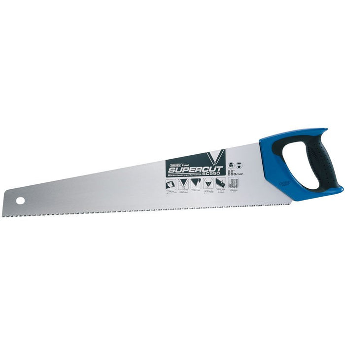 Draper Tools Supercut® 550mm/22 Soft Grip Hardpoint Handsaw - 11tpi/12ppi