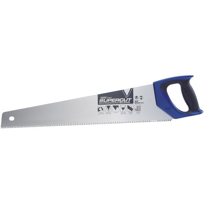Draper Tools Expert Supercut® 550mm/22 Soft Grip Hardpoint Handsaw - 7tpi/8ppi