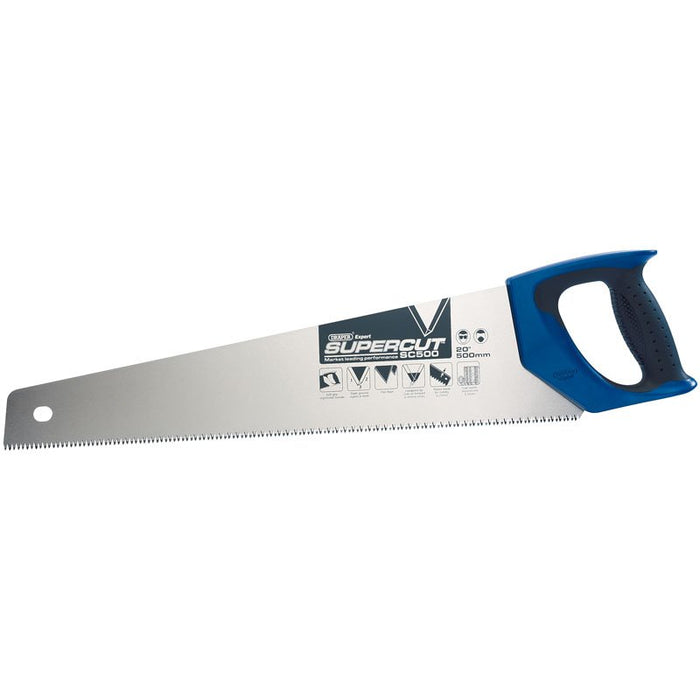 Draper Tools Supercut® 500mm/20 Soft Grip Hardpoint Handsaw - 7tpi/8ppi