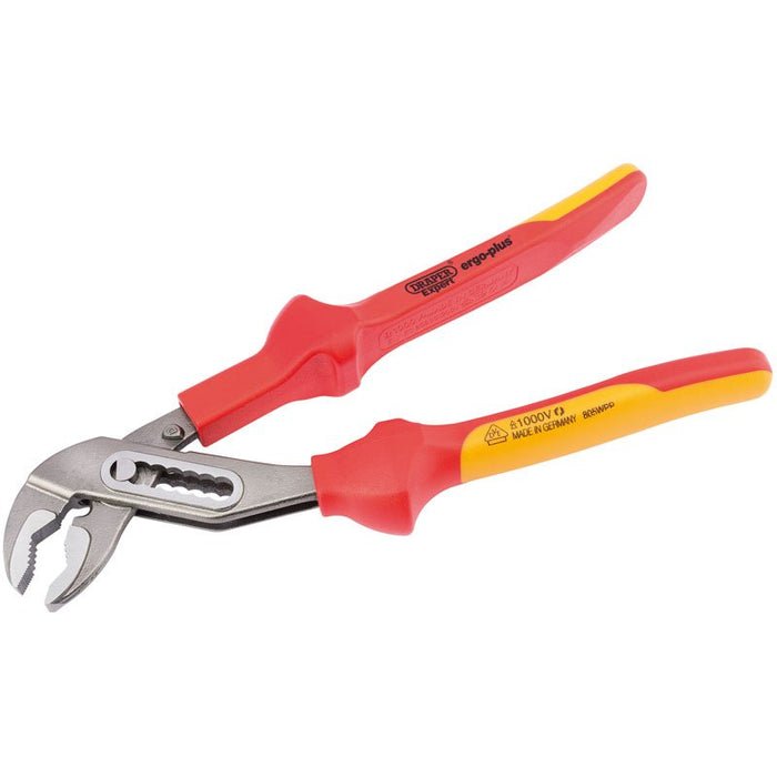 Draper Tools Expert 250mm Ergo Plus® Fully Insulated VDE Waterpump Pliers