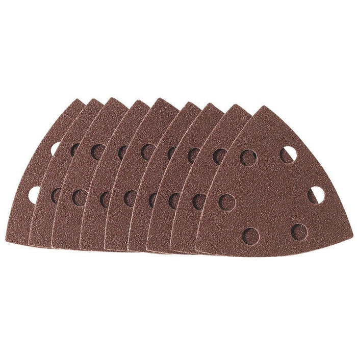 Draper Tools Ten 93 x 93 x 93mm Assorted Grit Hook and Loop Tri Base Sheets