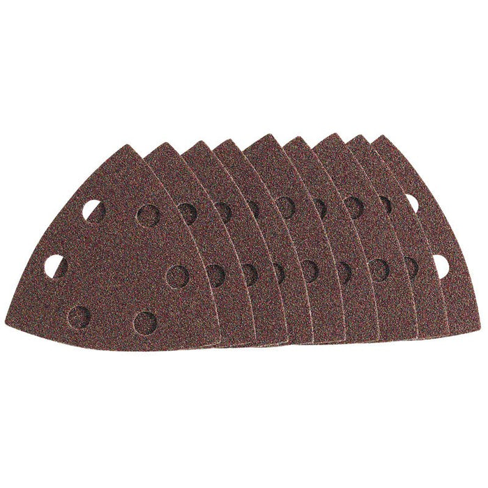 Draper Tools Ten 93 x 93 x 93mm 80 Grit Hook and Loop Tri Base Sander Sheets