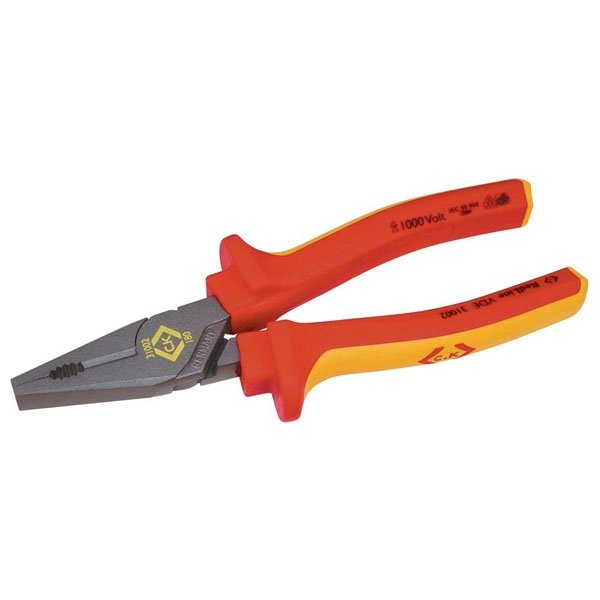 CK Tools 431002 RedLine VDE Insulated Linesman Combo Pliers, 7-Inch OAL
