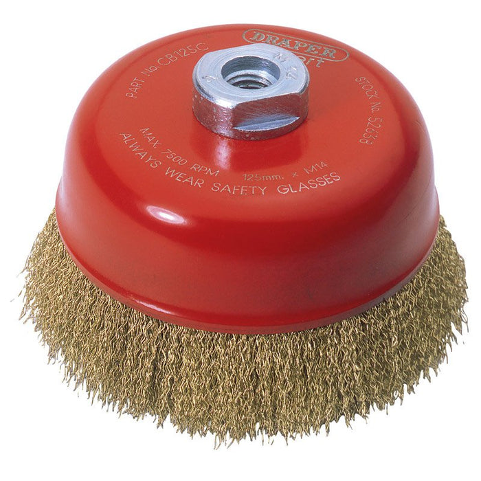 Draper Tools Expert 125mm x M14 Crimped Wire Cup Brush