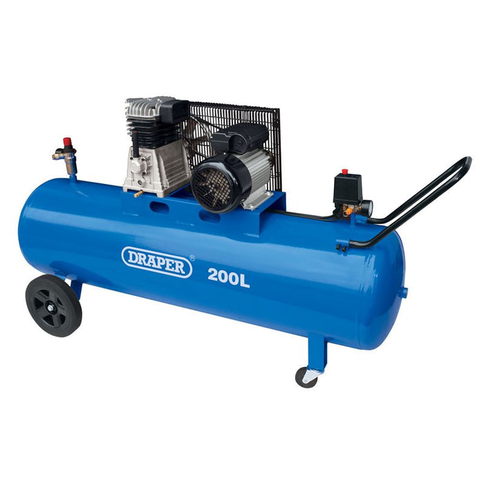 Draper Tools 200L Belt-Driven Air Compressor (2.2kW)