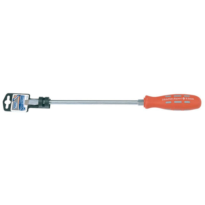 Draper Tools Plain Slot Flared Tip Long Pattern Mechanics Screwdriver (9.5mm x 250mm)