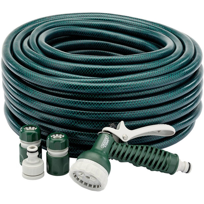 Draper Tools 12mm Bore Garden Hose and Spray Gun Kit (30M)