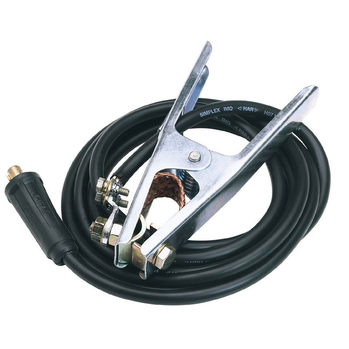 Draper Tools 200A 2.5M Earth Lead and Clamp with 10/25 Dinse Plug