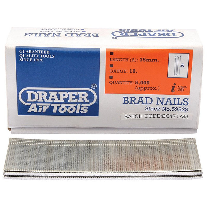 Draper Tools Brad Nails - Box of 5000