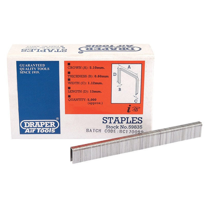 Draper Tools 13mm Staples (5000)