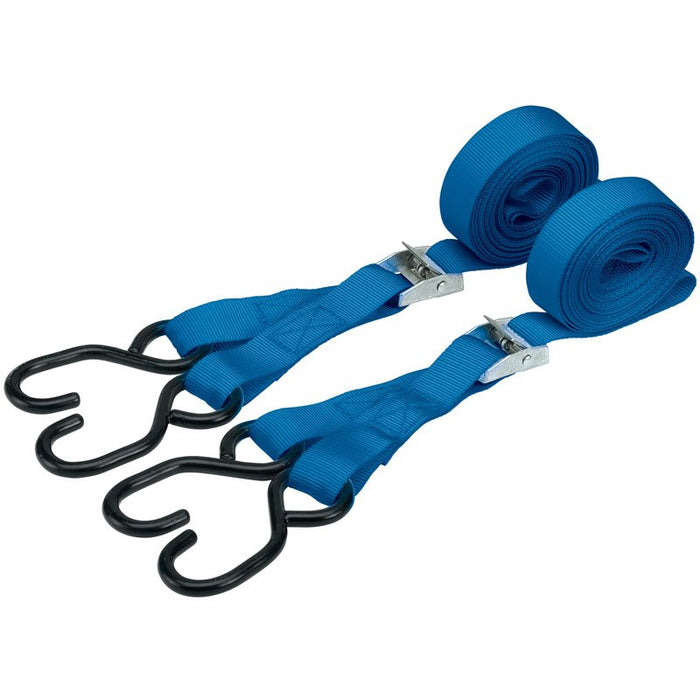 Draper Tools 125kg Ratcheting Tie Down Strap Sets (5.0M x 25mm) (2 Piece)