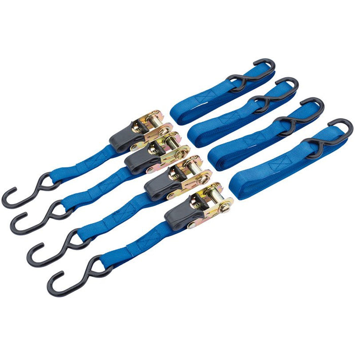 Draper Tools 250kg Ratcheting Tie Down Straps (5M x 25mm) (4 Piece)