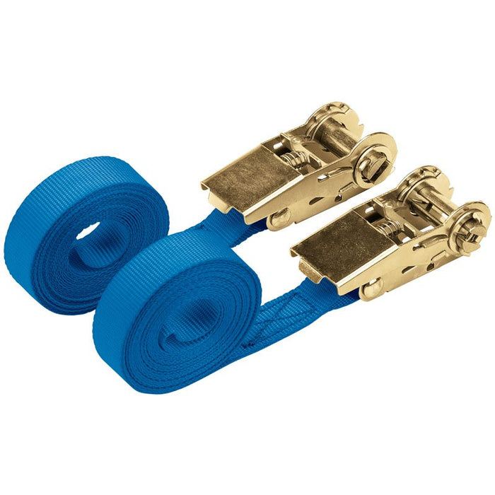 Draper Tools 250kg Ratcheting Tie Down Strap Sets (4.5M x 25mm) (2 Piece)