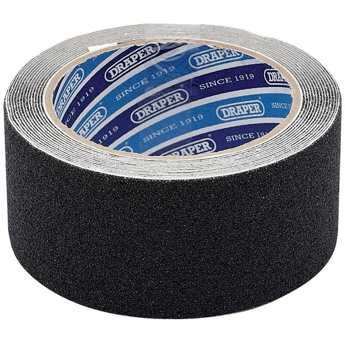 Draper Tools 3.7M x 50mm Black Heavy Duty Safety Grip Tape Roll