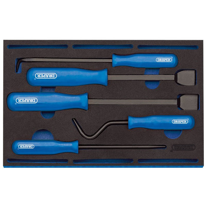 Draper Tools Scraper and Remover Set in 1/4 Drawer EVA Insert Tray (5 Piece)