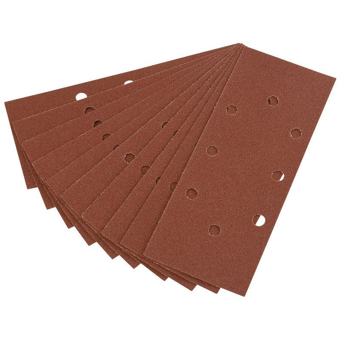 Draper Tools Ten 232 x 92mm 80 Grit Aluminium Oxide Sanding Sheets for 63128 Random Orbit Sander