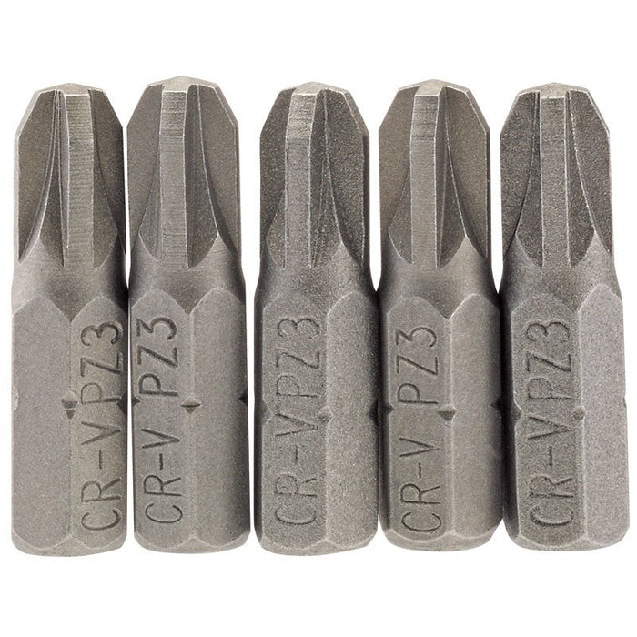 Draper Tools No.3 1/4 Hex. PZ Type Insert Bit 25mm Long x 5