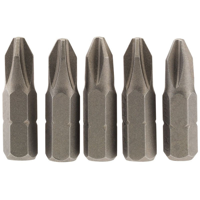 Draper Tools No.2 1/4 Hex. Cross Slot Insert Bit 25mm Long x 5