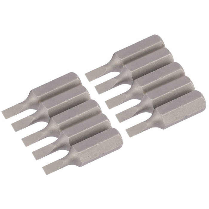 Draper Tools 3mm 1/4 Hex. Plain Slot Insert Bit 25mm Long x 10