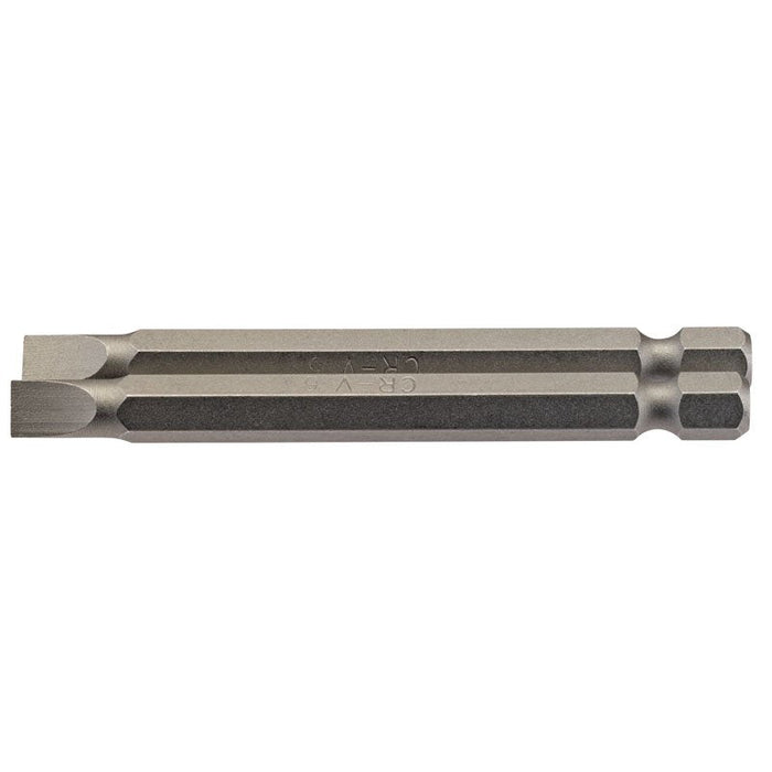 Draper Tools 6mm 1/4 Hex. Plain Slot Insert Bit 75mm Long x 2