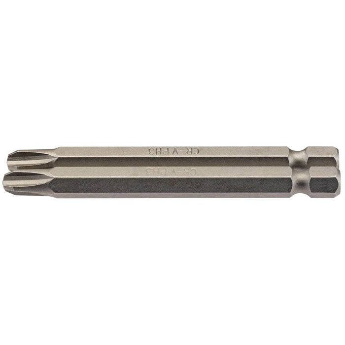 Draper Tools No.3 1/4 Hex. Cross Slot Insert Bit 75mm Long x 2