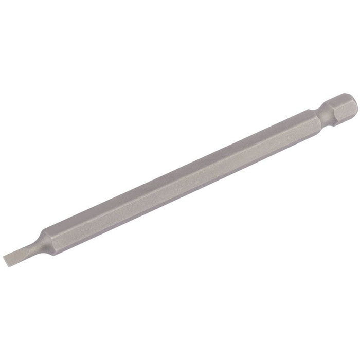Draper Tools 3mm 1/4 Hex. Plain Slot Insert Bit 100mm Long x 1