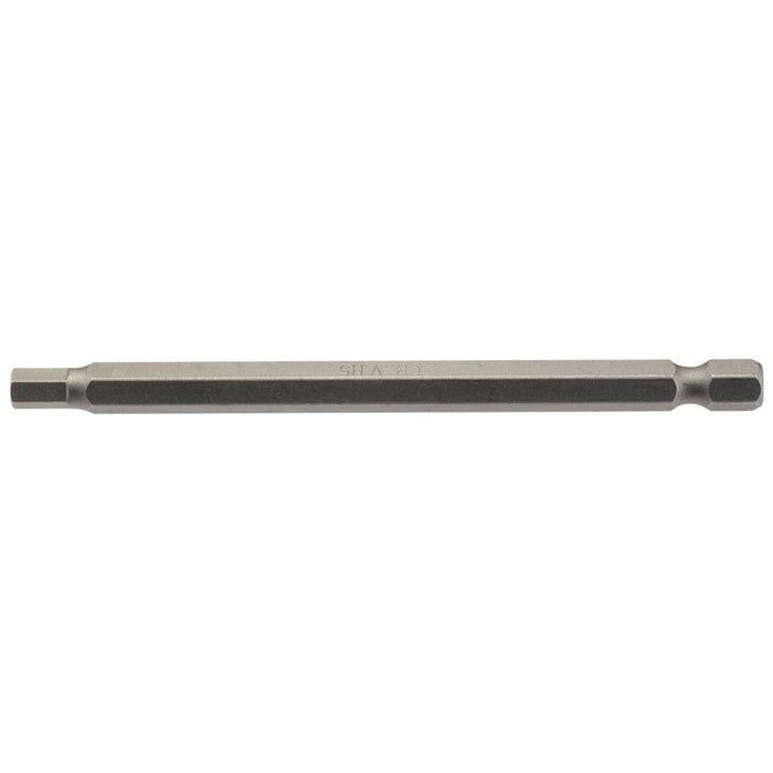 Draper Tools 5mm 1/4 Hex. Hexagonal Insert Bit 100mm Long x 1