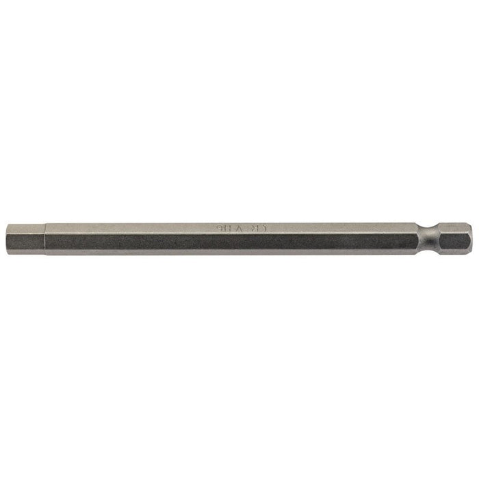 Draper Tools 6mm 1/4 Hex. Hexagonal Insert Bit 100mm Long x 1