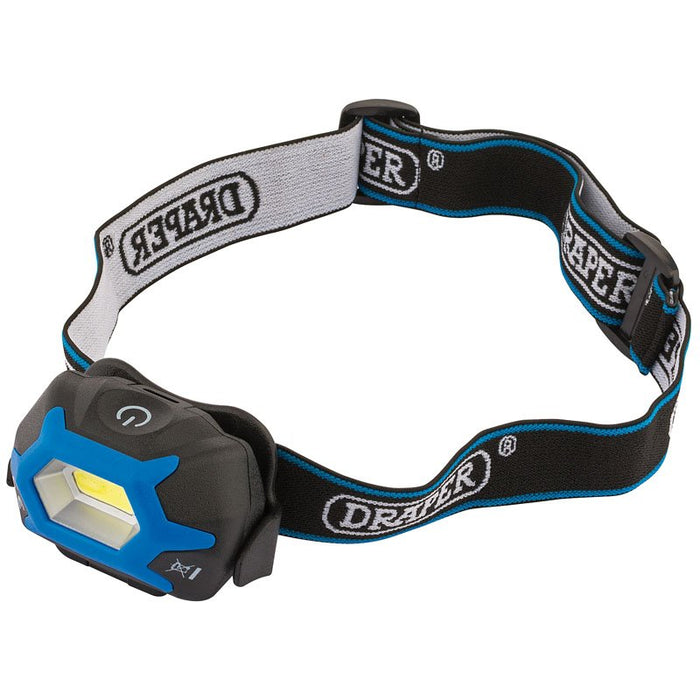 Draper Tools COB LED Head Lamp (3W) (3 x AAA batteries)