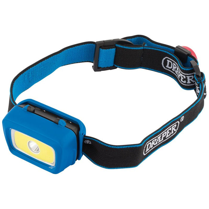 Draper Tools CREE and COB LED Head Lamp (3W) (3 x AAA batteries)