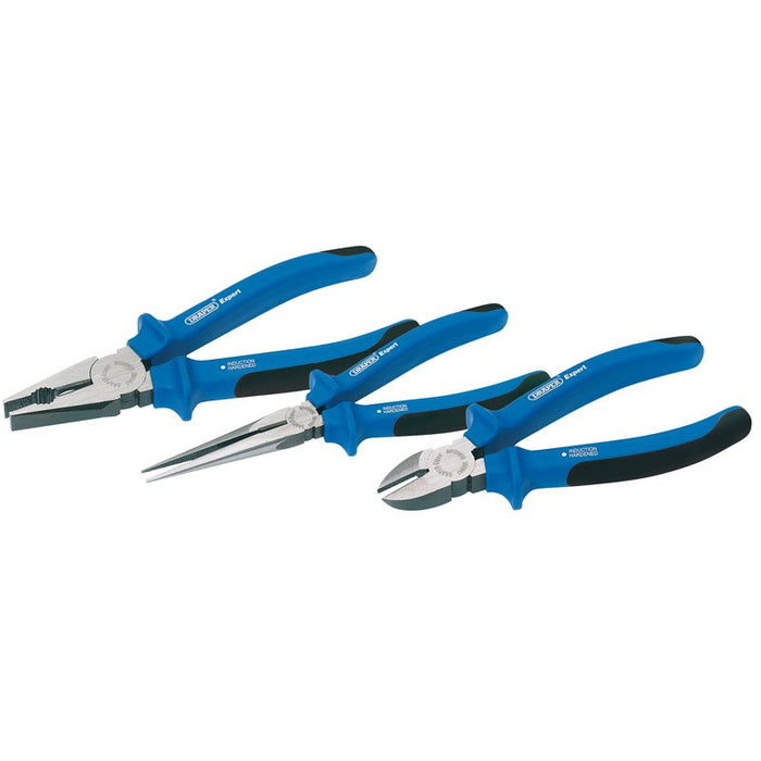 Draper Tools Heavy Duty Soft Grip Pliers Set (3 Piece)