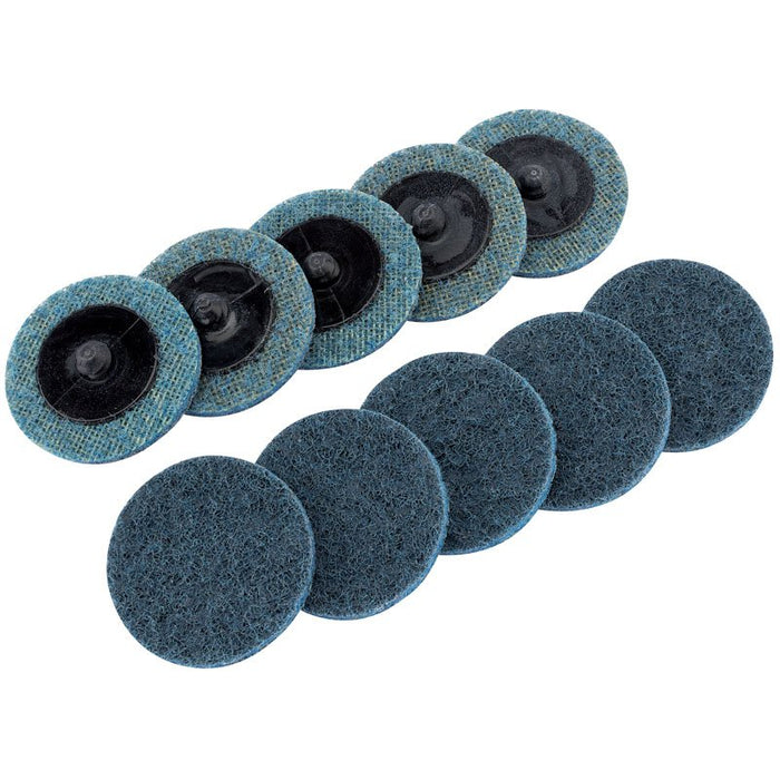 Draper Tools Ten 50mm Polycarbide Abrasive Pads (Fine)