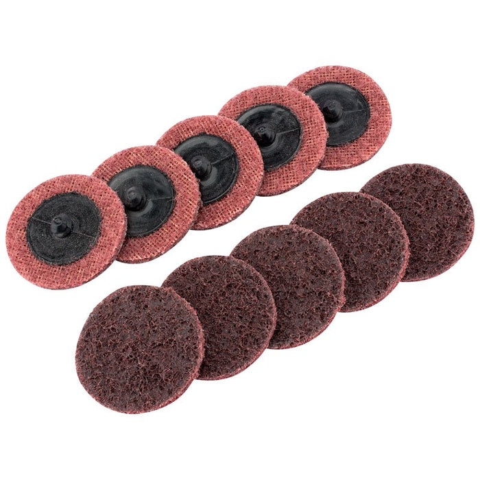 Draper Tools Ten 50mm Polycarbide Abrasive Pads (Medium)