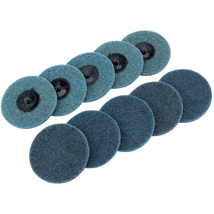 Draper Tools Ten 75mm Polycarbide Abrasive Pads (Fine)