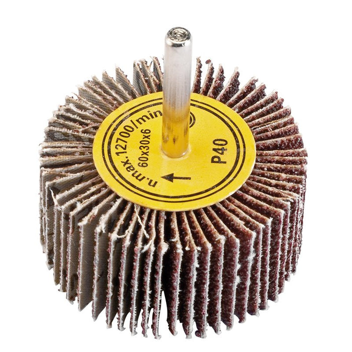 Draper Tools Abrasive Flap Wheel (60mm x 30mm 40 Grit)