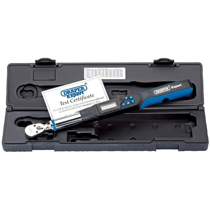 Draper Tools Expert 3/8 Sq. Dr. Electronic Precision Torque Wrench 27-135Nm