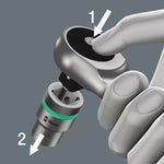 Wera 8100 Metal Ratchet Set With Push-Through Square 1/2
