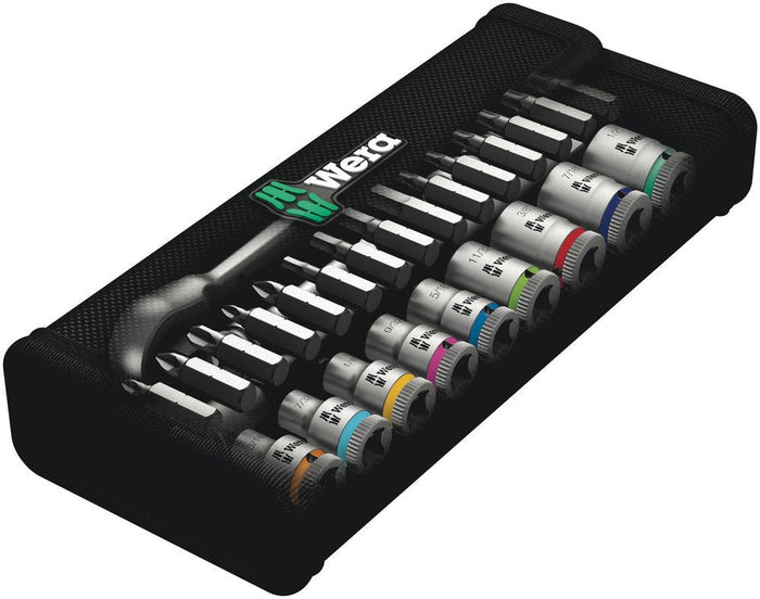 Wera 8100 Metal Ratchet Set With Switch Lever 1/4