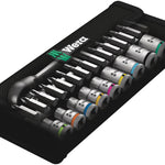 Wera 8100 Metal Ratchet Set With Push-Through Square 1/4