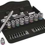 Wera 8100 Metal Ratchet Set With Push-Through Square 3/8