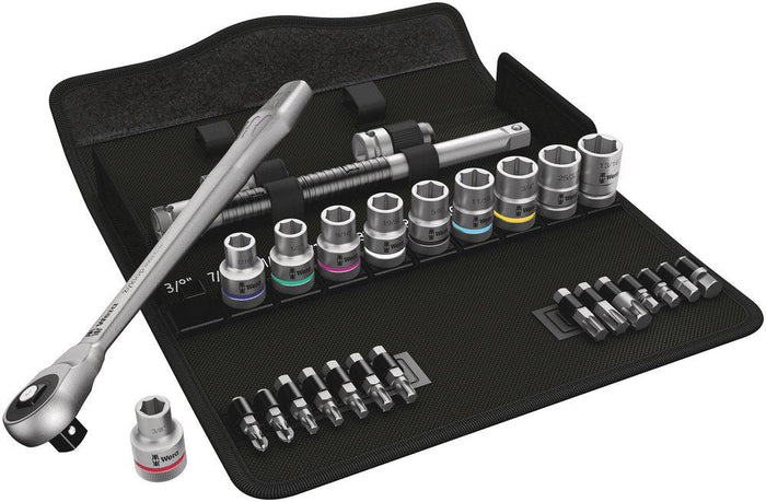 Wera 8100 Metal Ratchet Set With Push-Through Square 1/2
