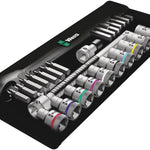 Wera 8100 Metal Ratchet Set With Push-Through Square 1/2