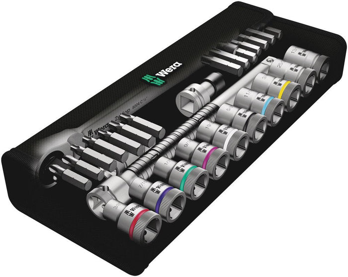 Wera 8100 Metal Ratchet Set With Switch Lever 1/2
