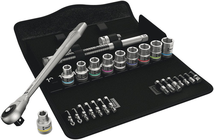 Wera 8100 Metal Ratchet Set With Push-Through Square 1/2