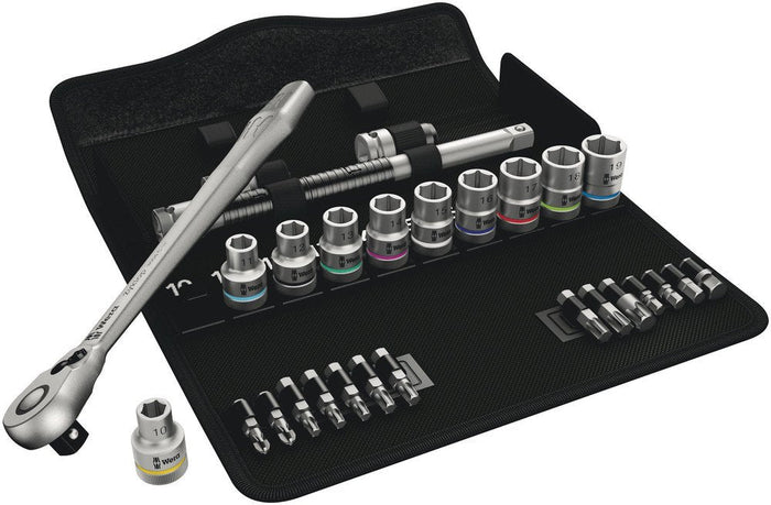 Wera 8100 Metal Ratchet Set With Switch Lever 1/2