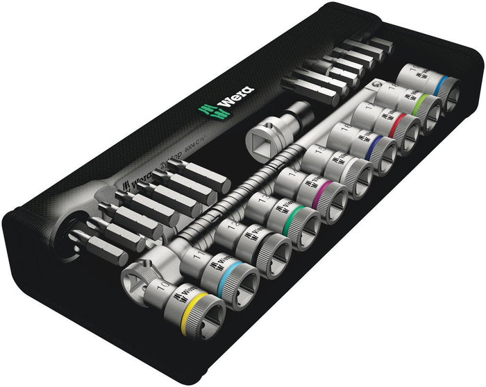 Wera 8100 Metal Ratchet Set With Switch Lever 1/2