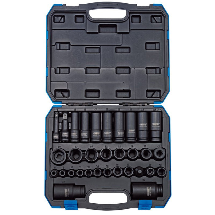 Draper Tools 3/8 and 1/2 Sq. Dr. Impact Socket Set (32 Piece)