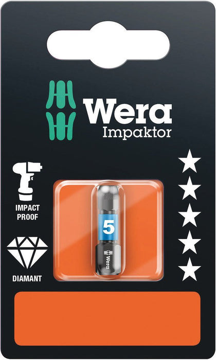 Wera 840/1 Impaktor DC Hex Bit 5x25mm 073905