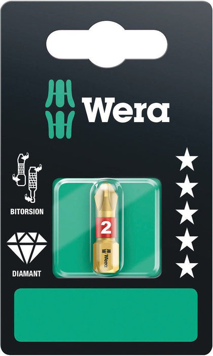 Wera 851/1 BiTorsion DC Phillips Bit PH 2x25mm 073333